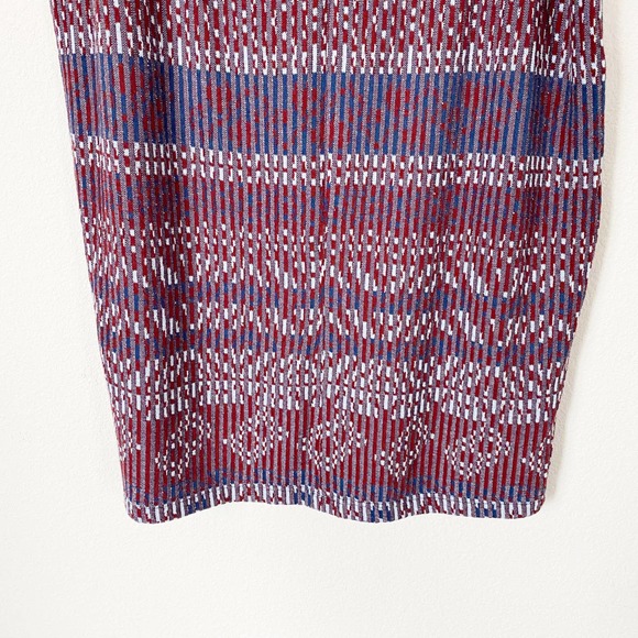 Anthropologie Red and Blue Pencil Skirt - Picture 6 of 13
